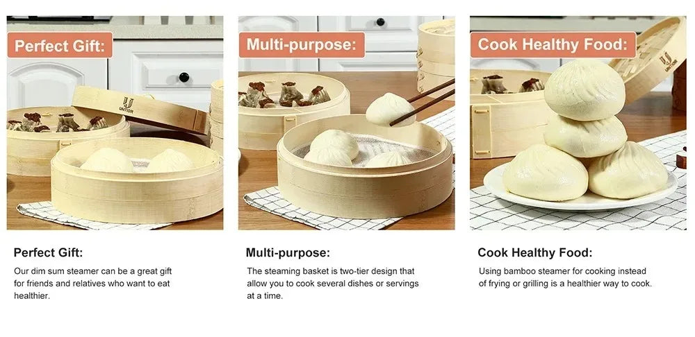 Panier Vapeur en Bambou