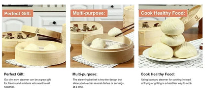 Panier Vapeur en Bambou